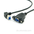 Benutzerdefinierte 90 -Grad -Winkelschraubenverriegelungsscheibe USB 3.0 Ein Mann zum Typ -C -Kabel